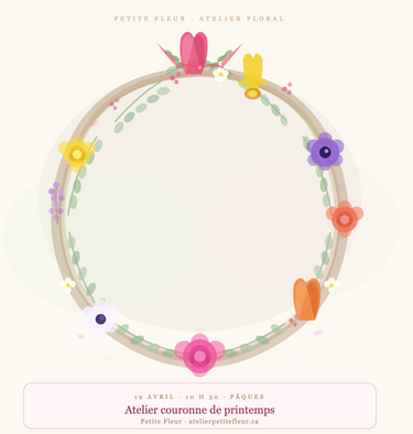 Atelier Printemps - Couronne de printemps