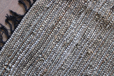 Tapis de cuire recyclé et jute 48 x 72 pouces