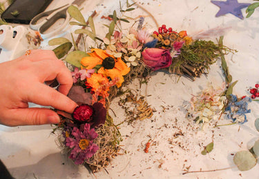 Sac création lune fleurie