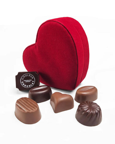 Coffret velour chocolats (6 morceaux)